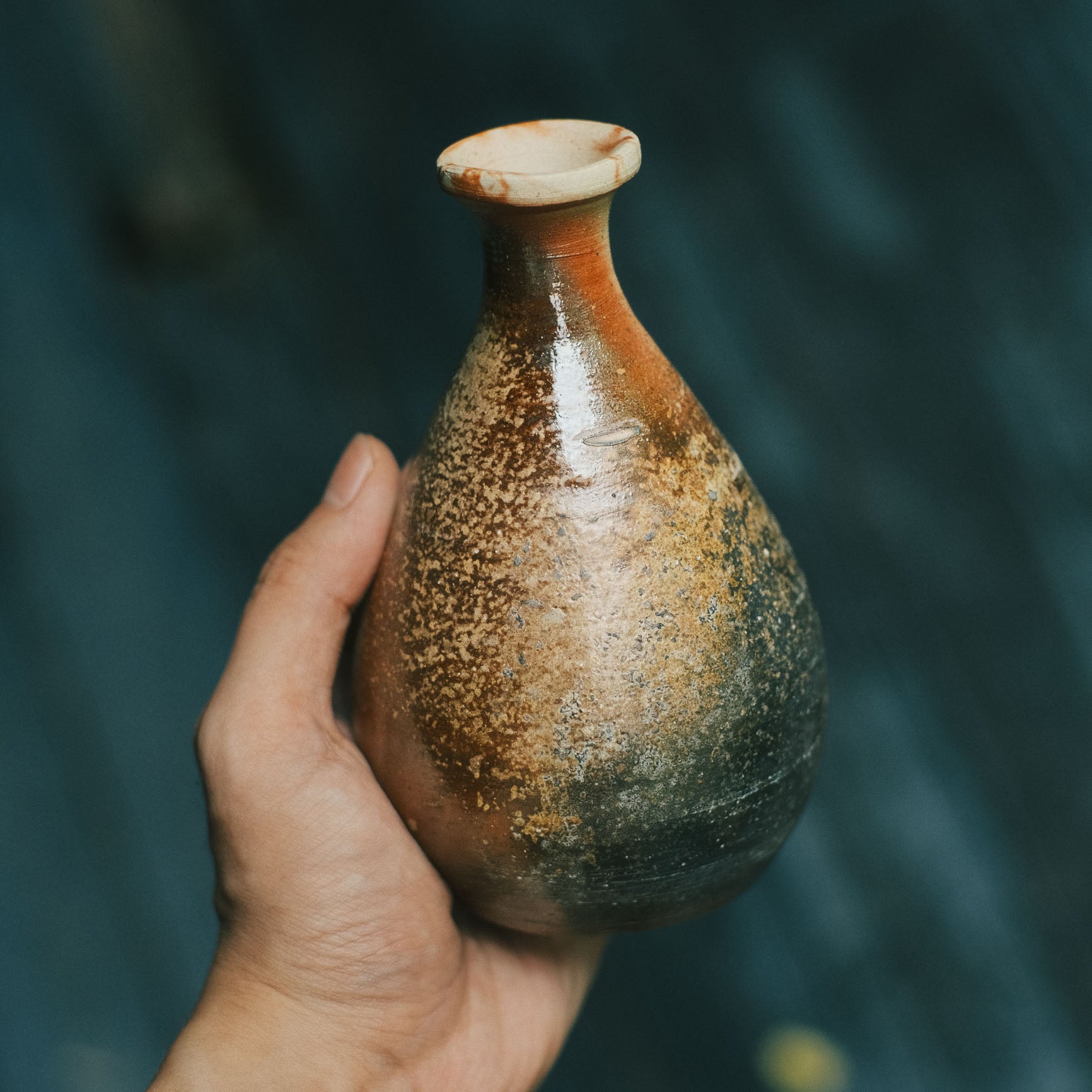 Tokkuri, Bizen Wood-Fired - Goma #1