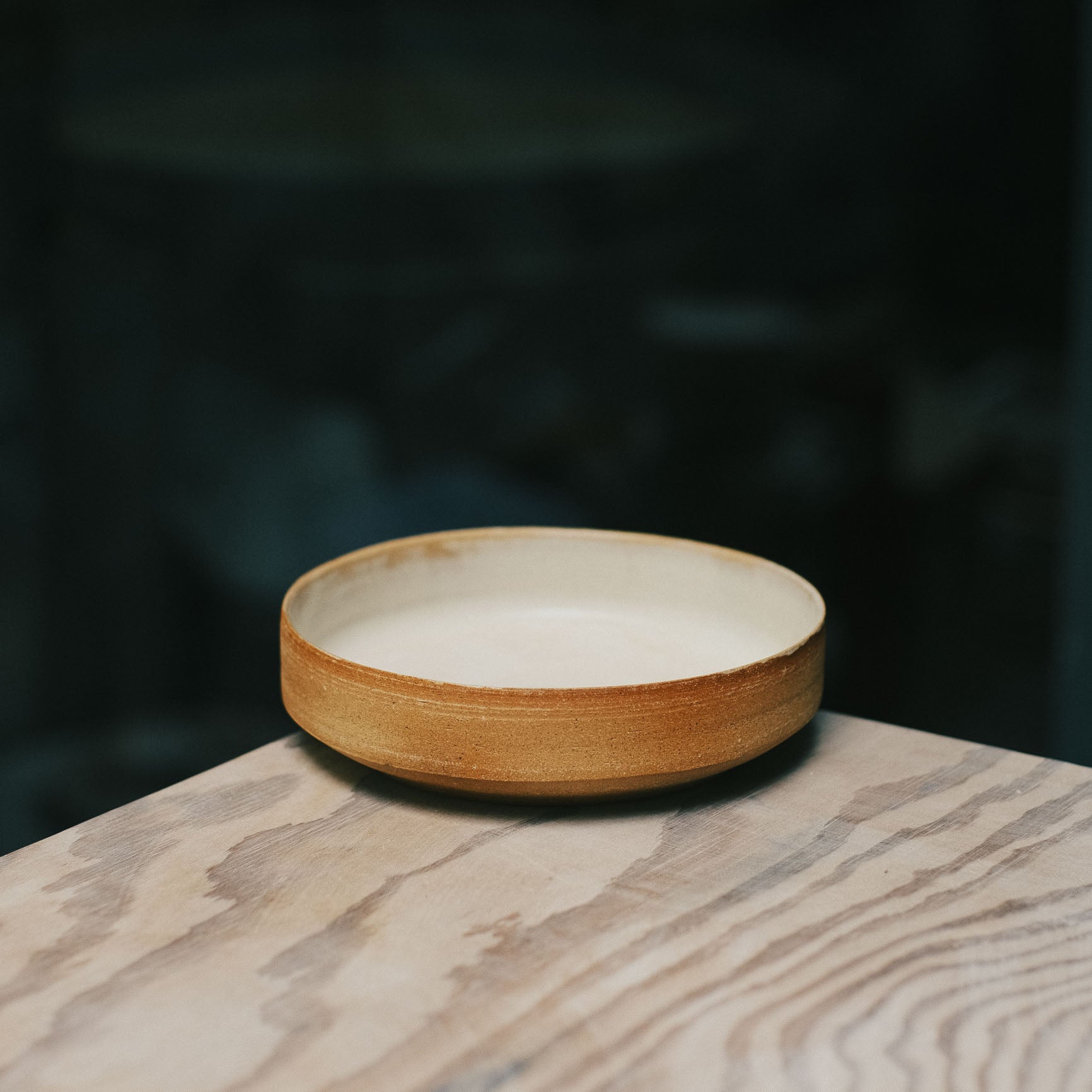 Shallow Round Dish, Glazed