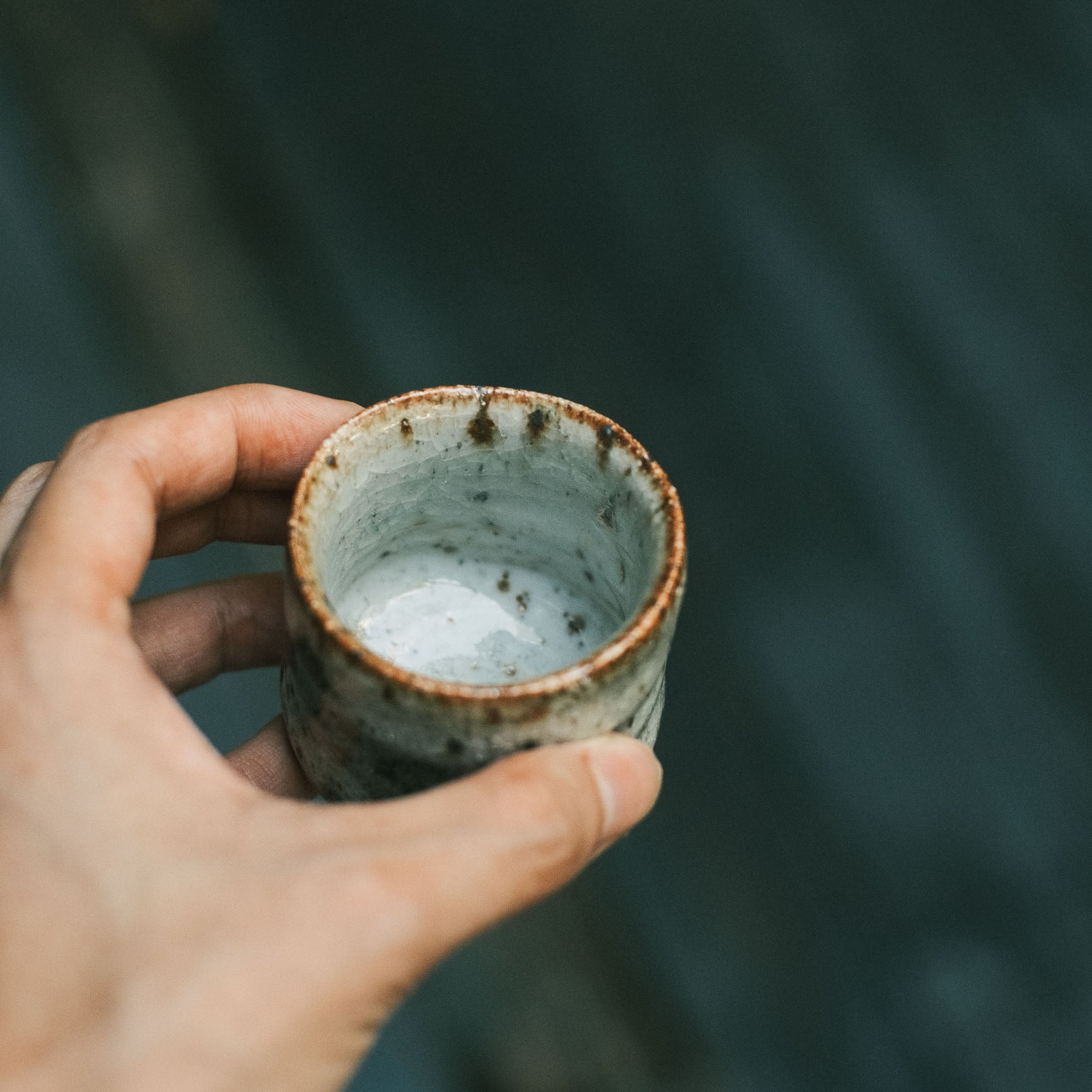 Guinomi, White Shino Glaze