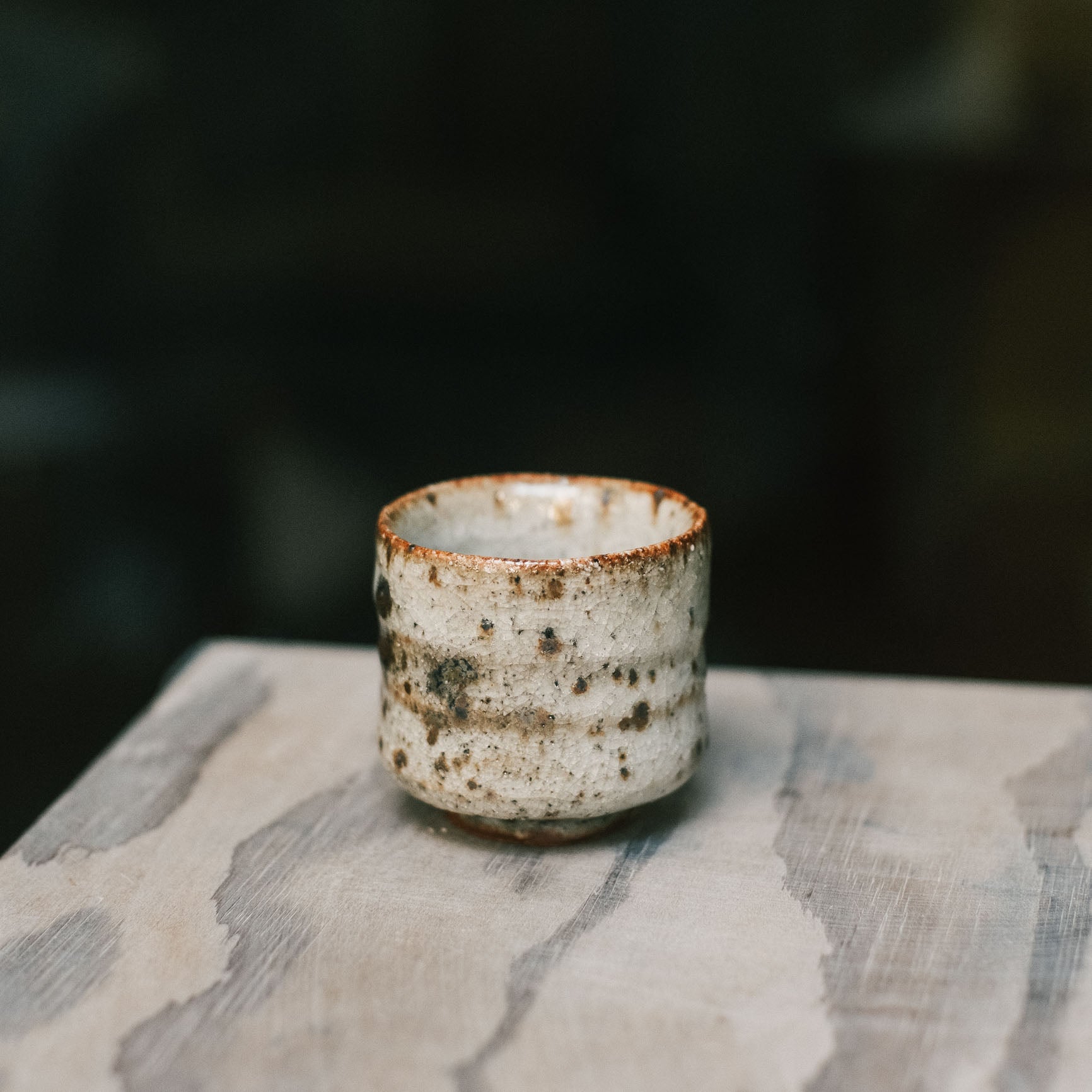 Guinomi, White Shino Glaze