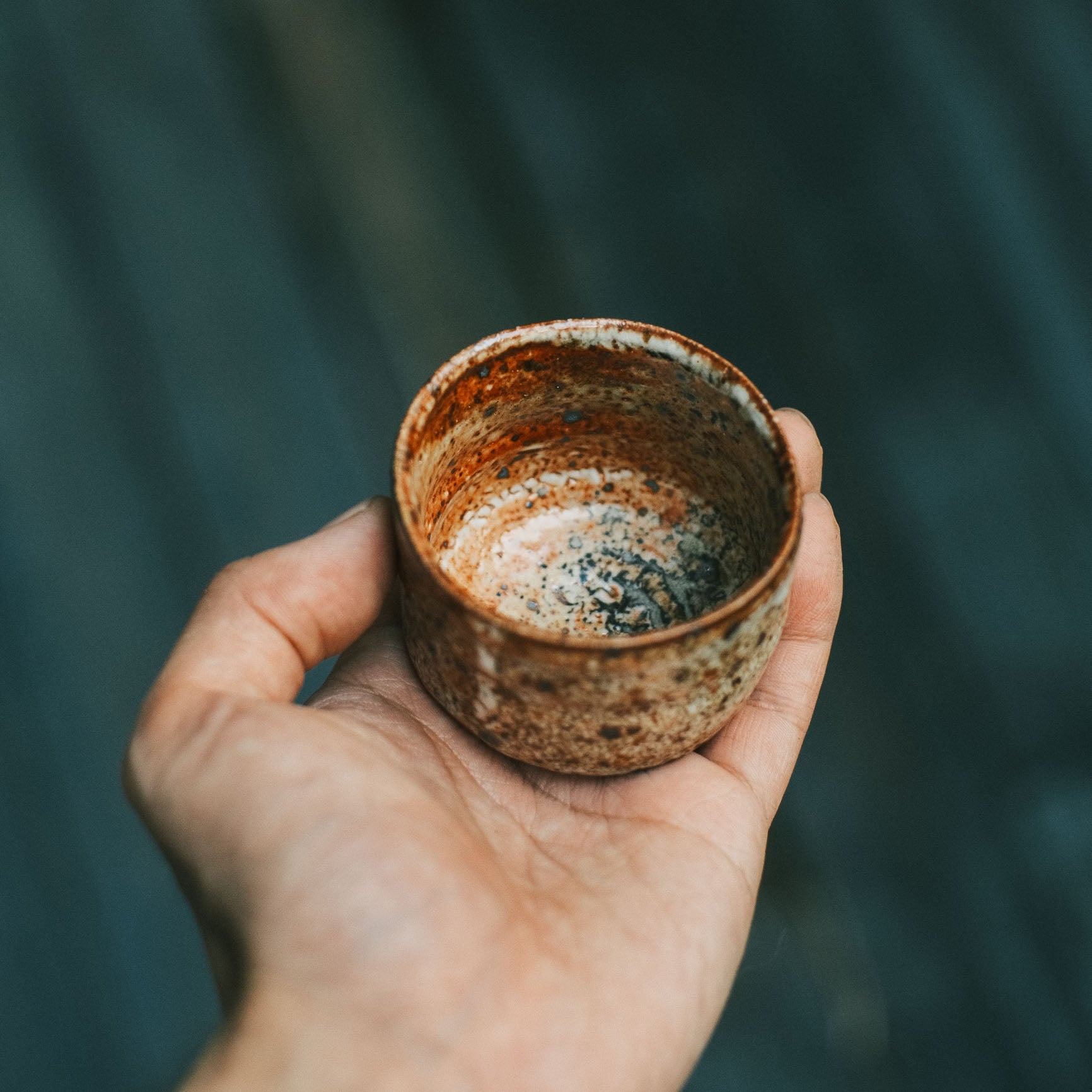 Guinomi, Shino Glaze w Ash