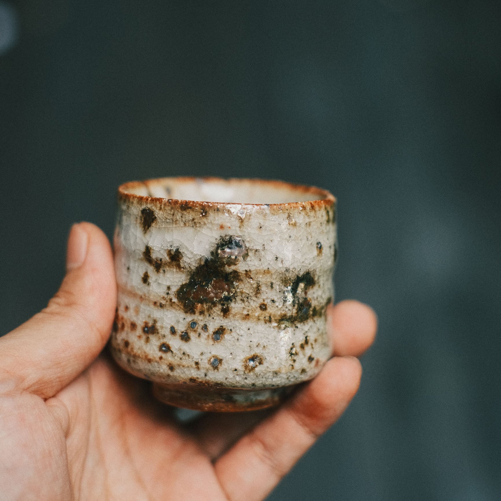 Guinomi, White Shino Glaze