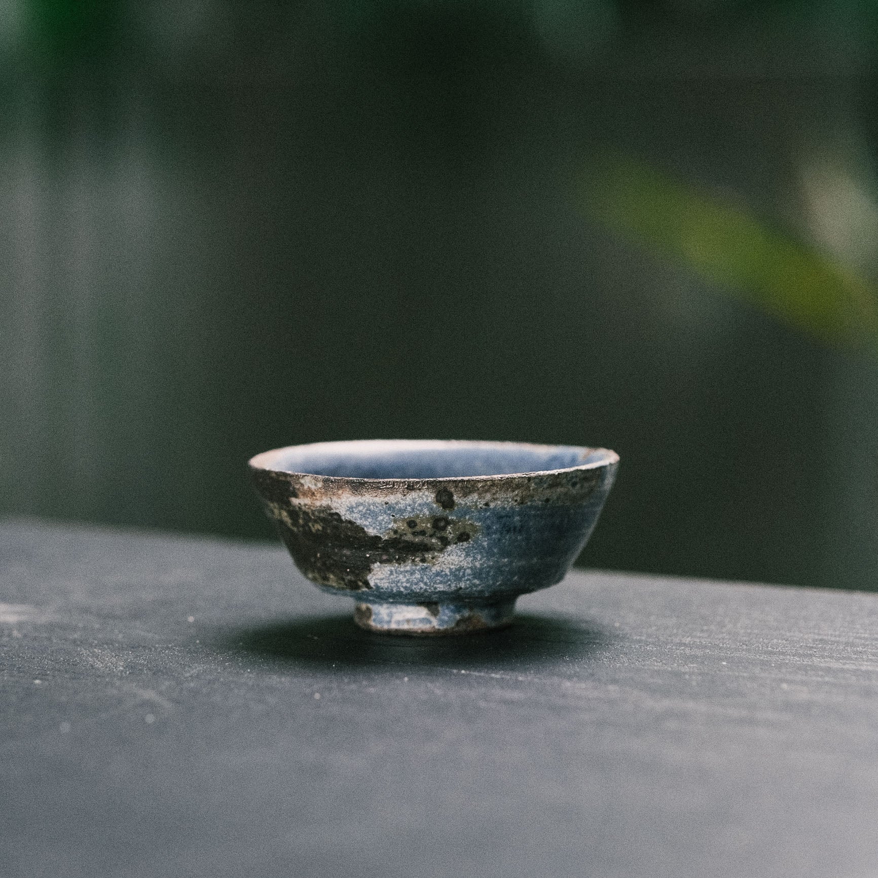 Sake/Tea Cup, Blue Ash Glaze