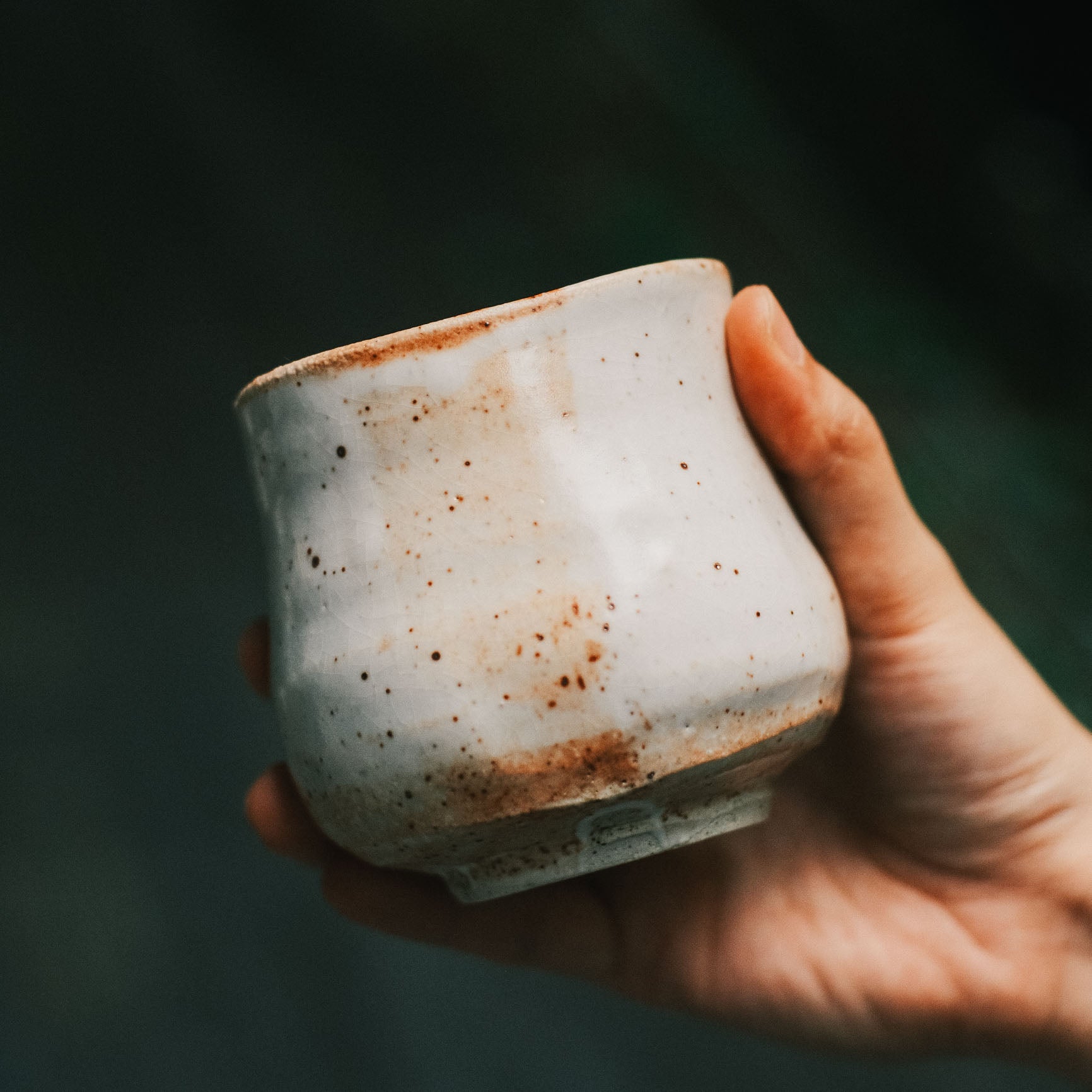 Yunomi (L), Shino Glaze